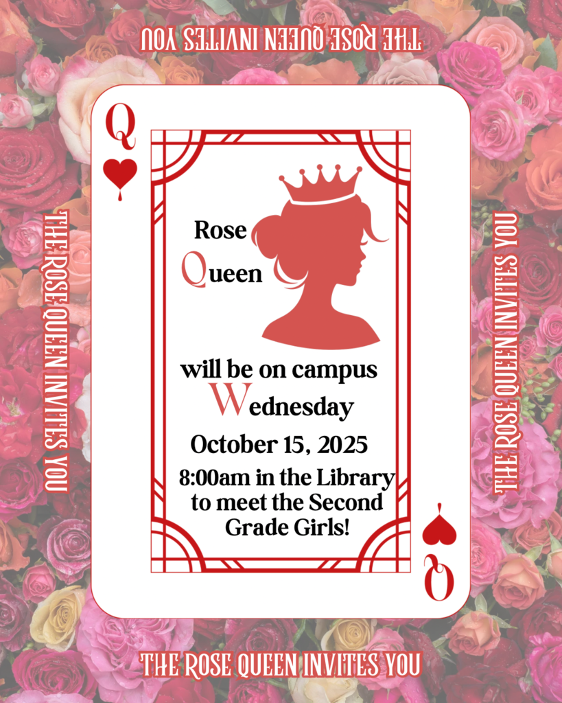 Invitation to the Rose Queens Reading.