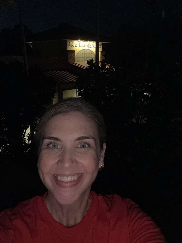Mrs. OβNeal in the dark on the roof