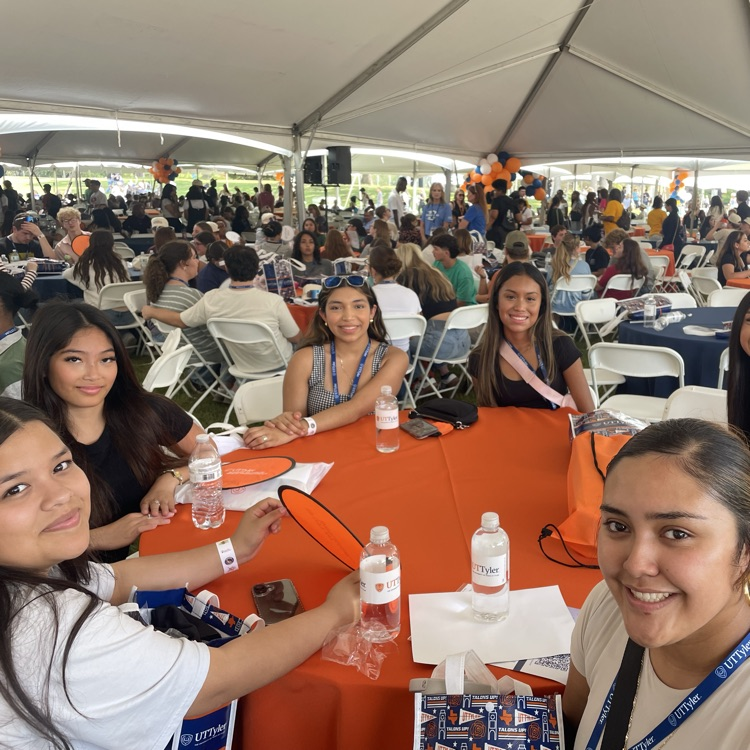 students at table