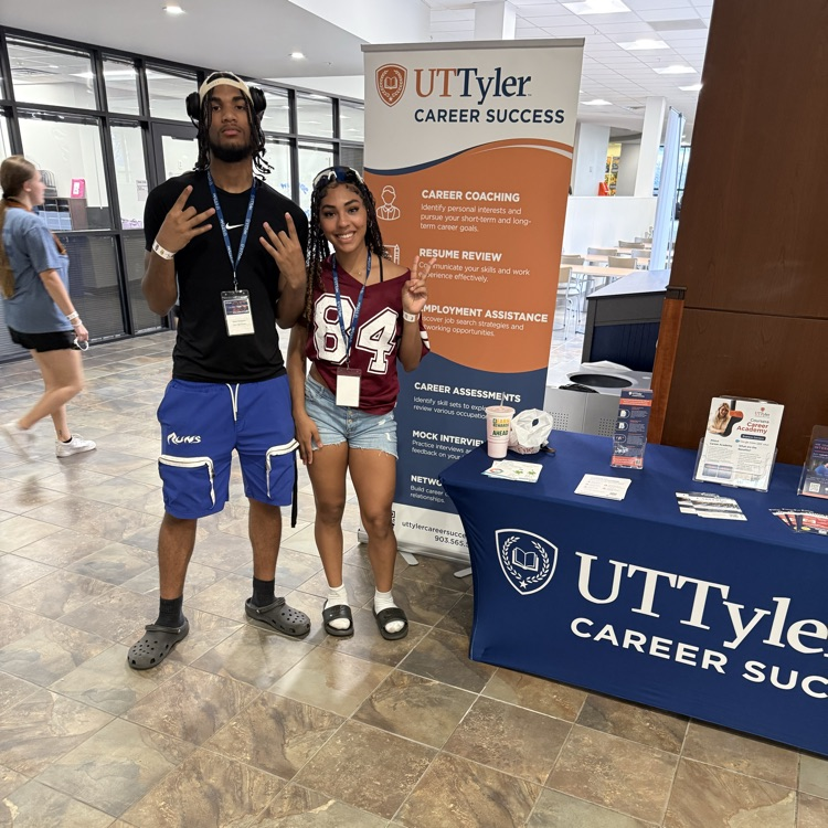 two students posing