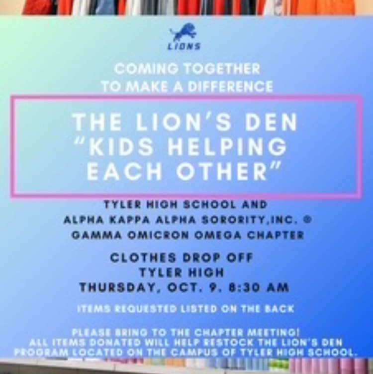 flyer about the Lions Den