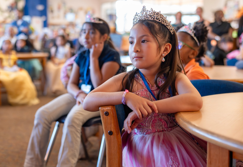 2nd Grade students dressed up as princesses