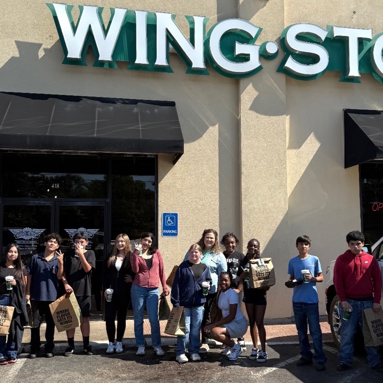 group outside wingstop
