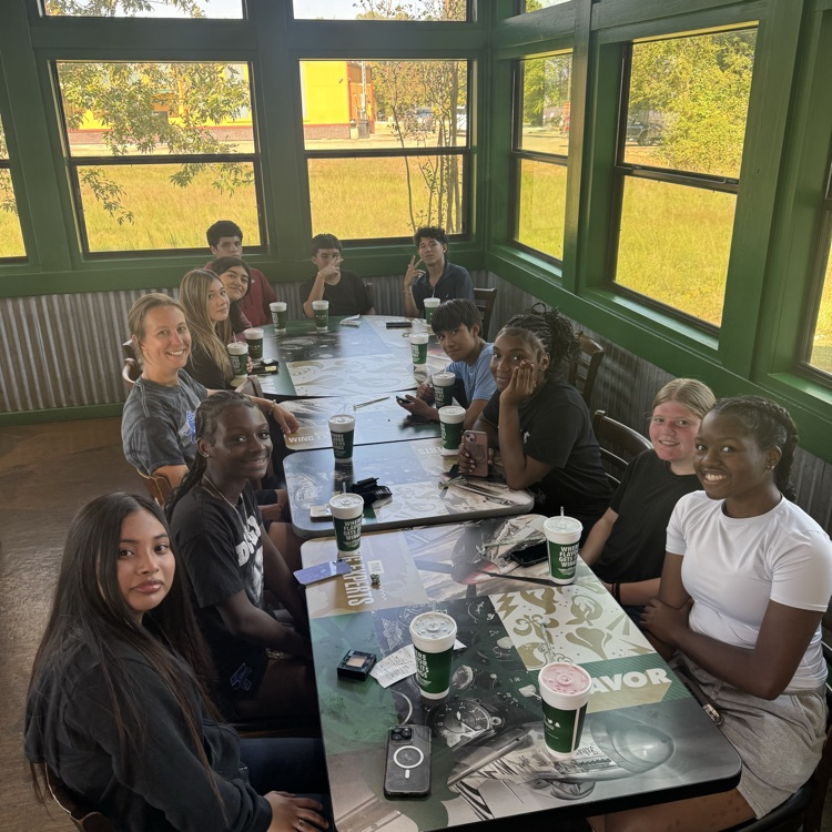 group at table in wingstop