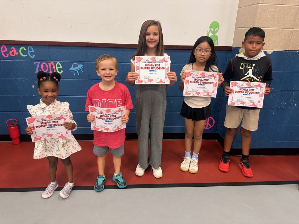 group of students with awards