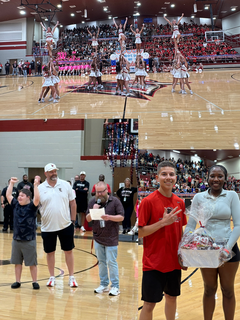 🇺🇸 We brought the spirit and the stars before tonight’s big game against Longview! 🎉 We proudly honored all Veterans in attendance for their service. 🙏 👏 Teacher of the Week: Coach Ross Barber, recognized for his heroic act performing the Heimlich maneuver and saving a student’s life. 🏃♀️ Girls Varsity Cross Country: Celebrated as District Champions! 🔥 Performances lit up the gym from Varsity Cheer, Southern Belles Drill Team, and the Big Red Band! 🎯 And we wrapped it all up with a classic dizzy bat game—Seniors took the win! Red Raider pride was in full force today! ❤️💙