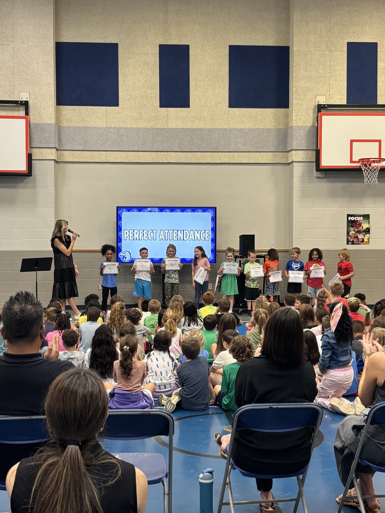 Students receiving awards for honor roll