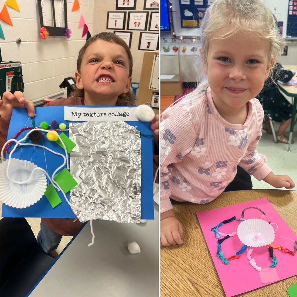 Students practicing their 5 senses.