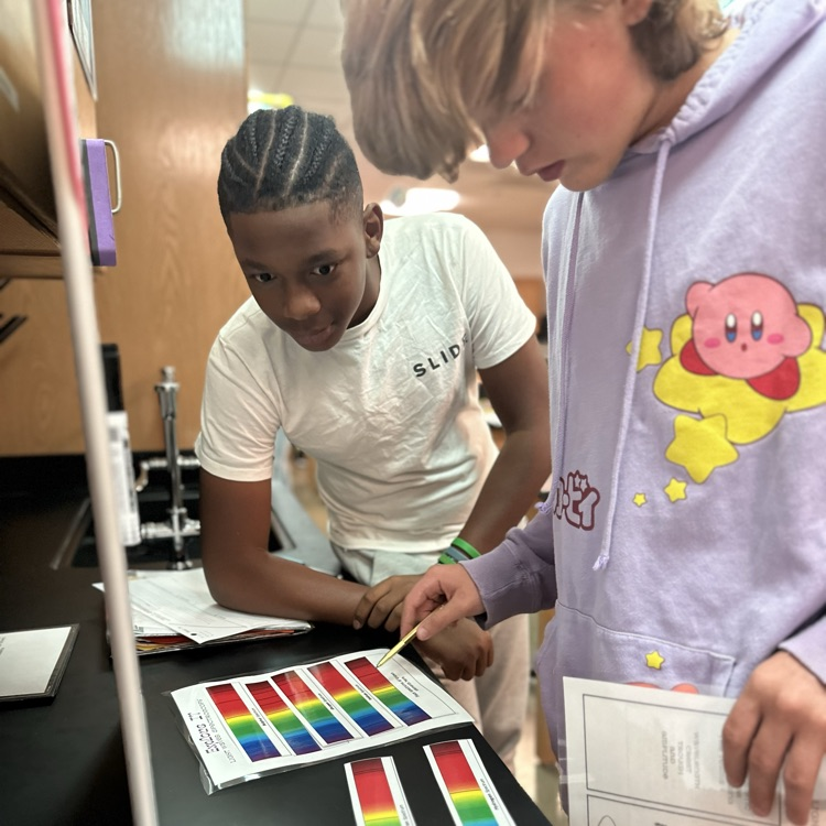 students doing lab stations