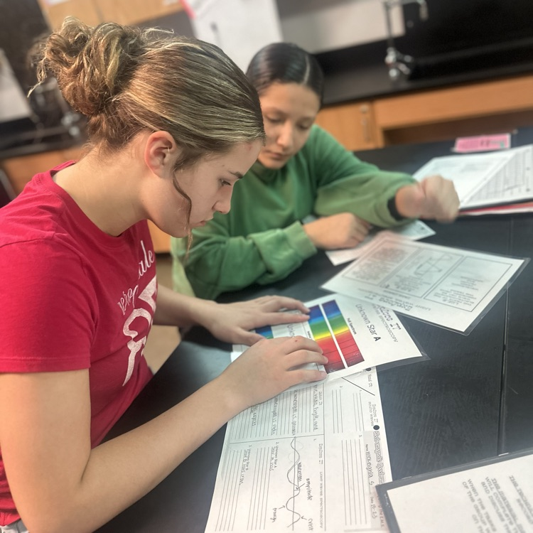 students doing lab stations