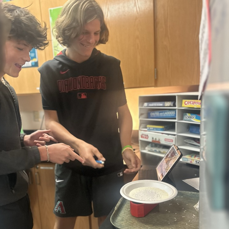 students doing lab stations