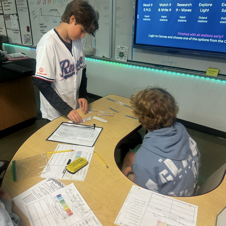 students doing lab stations