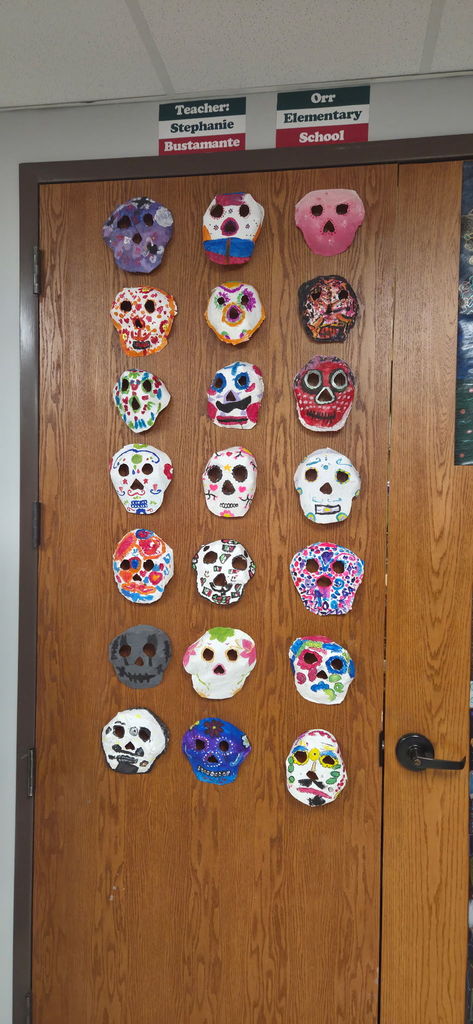 5th grade skulls on display