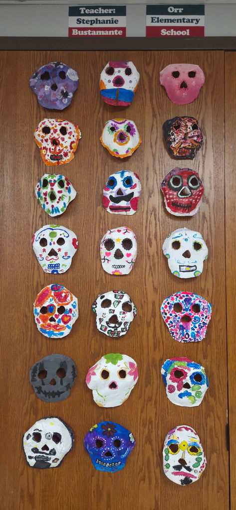 5th grade skulls on display