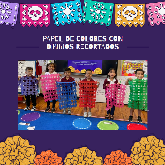 children holding papel picada