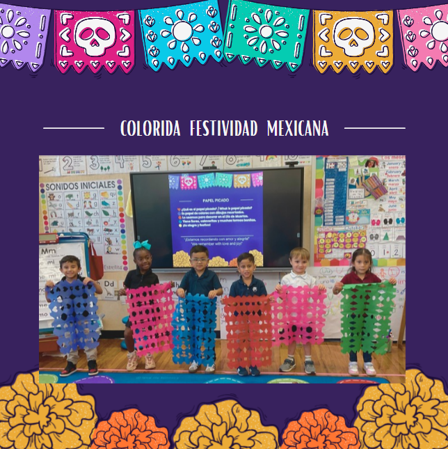 children holding papel picada