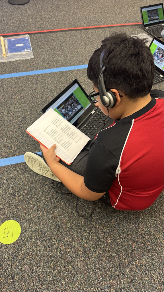 students doing a music assignment on Chromebook