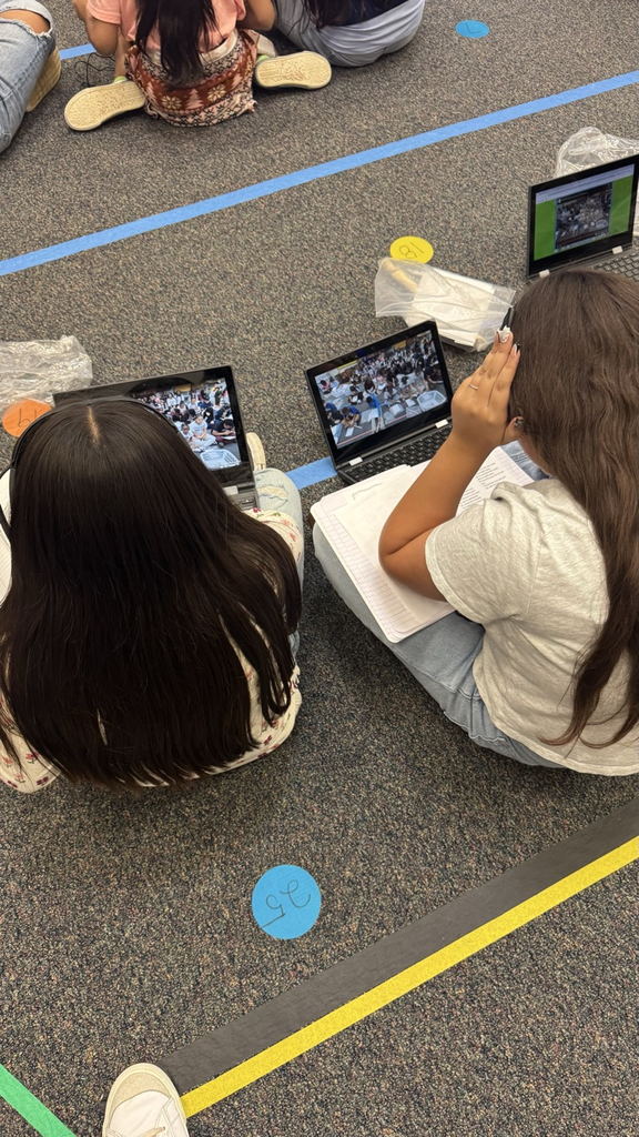 Students doing a music assignment on Chromebook