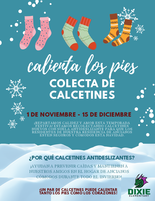 sock drive flyer in spanish