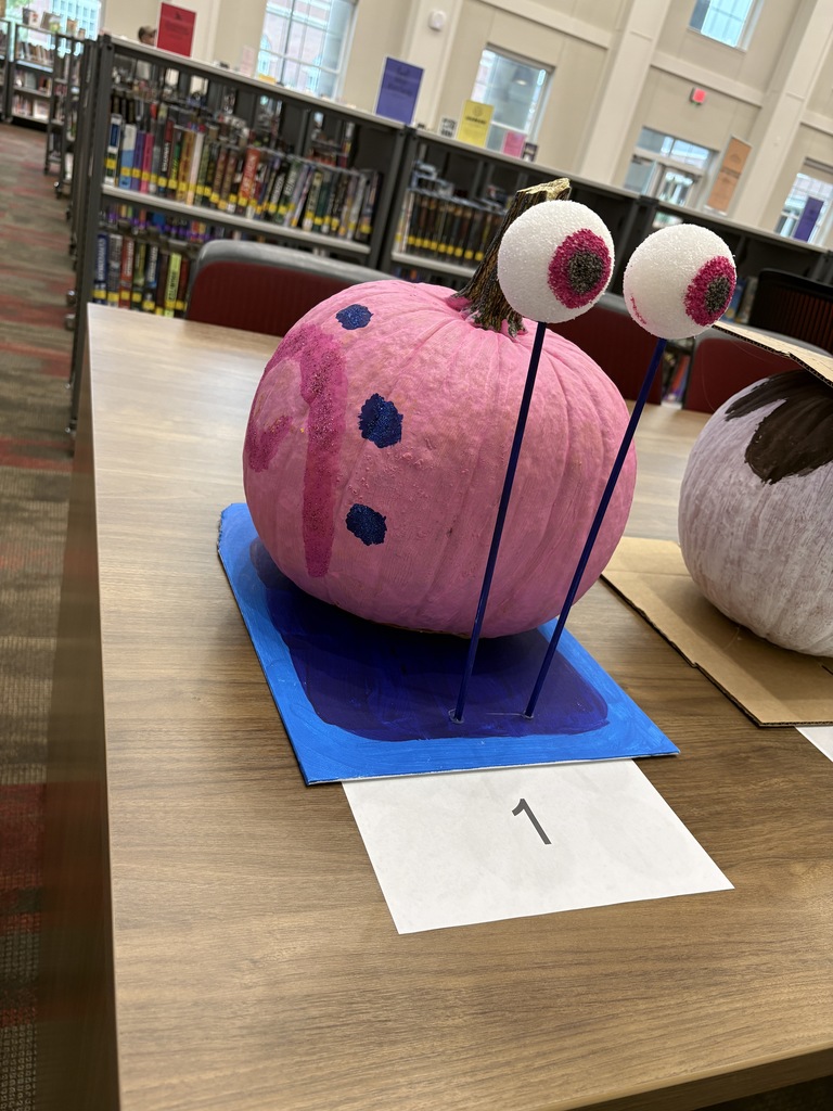 Tyler Legacy softball pumpkin as Gary the snail