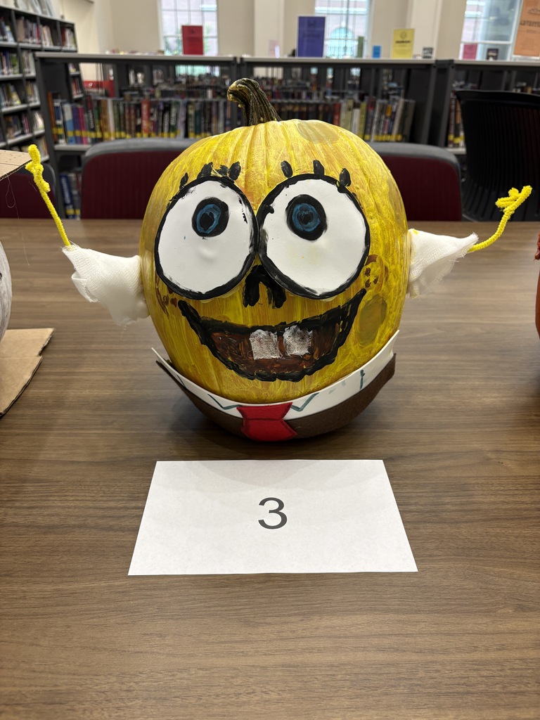 Tyler Legacy softball pumpkin as Spongebob
