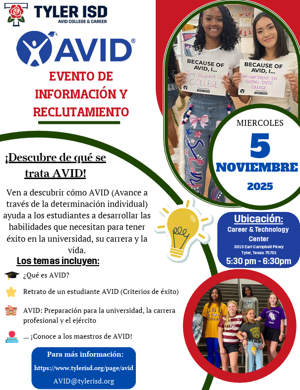 AVID Night flyer Spanish