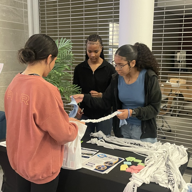 three girls at a table