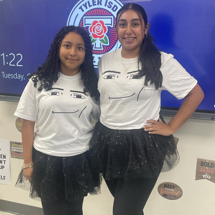 two girls dressed alike