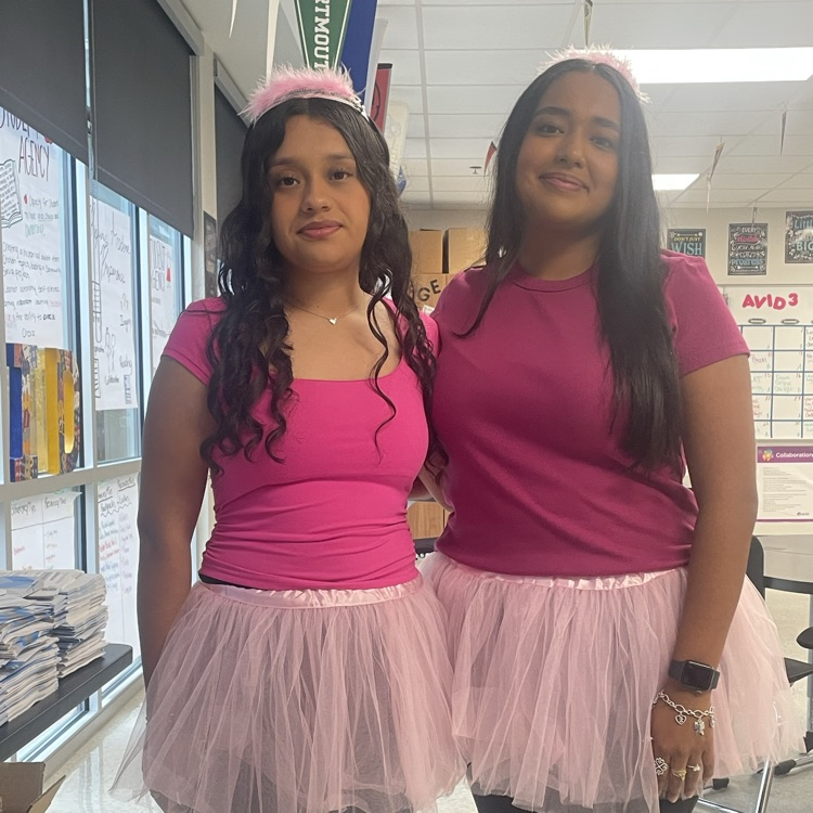 two girls dressed alike