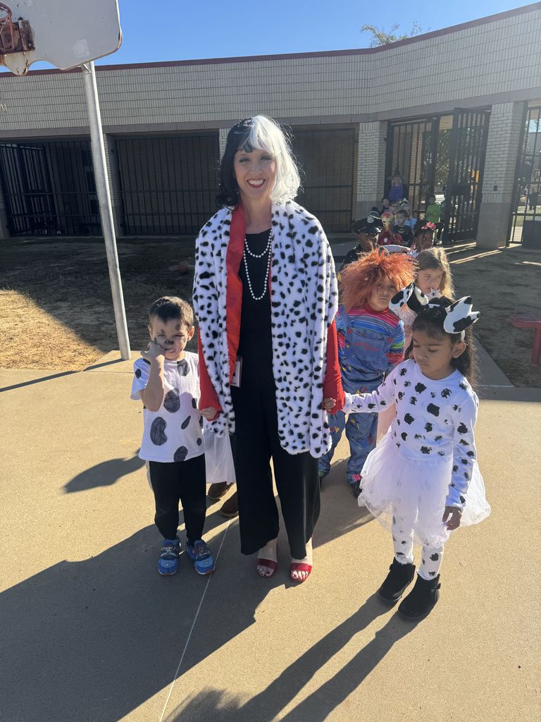 students in costumes