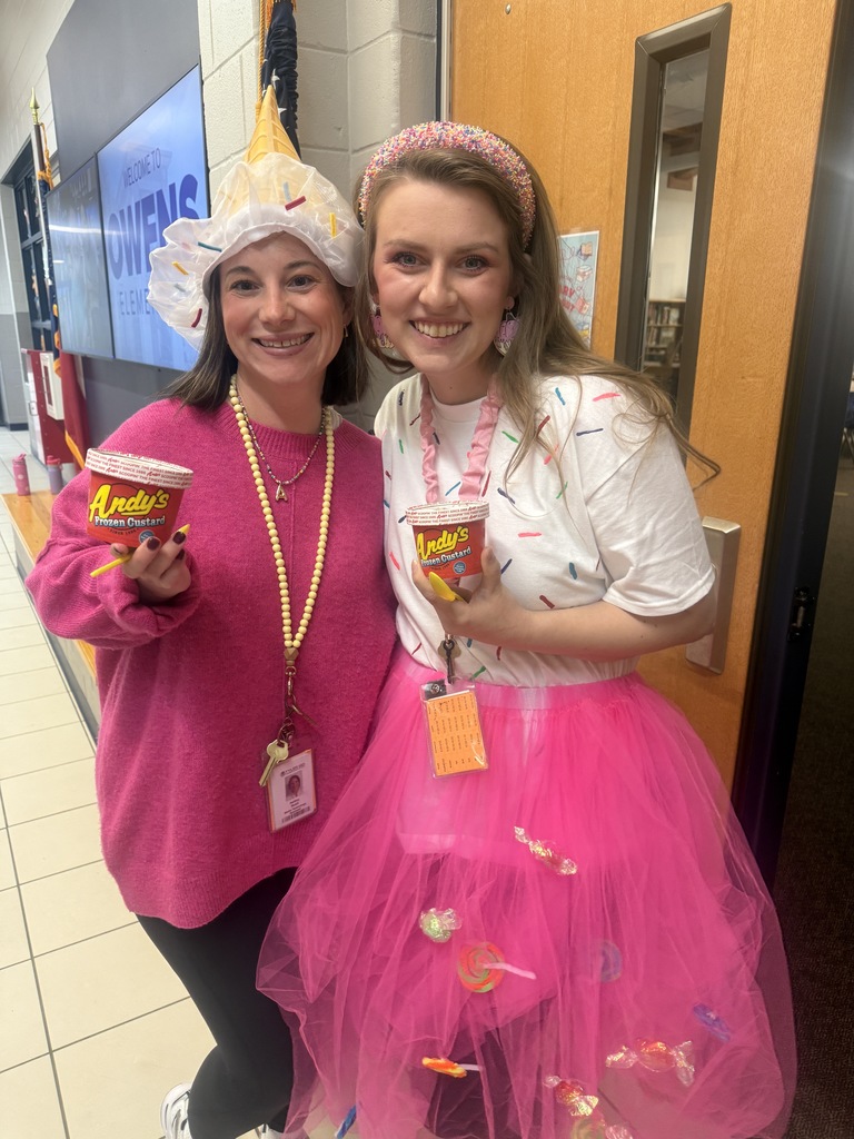 Owens  teachers receiving a treat from Andyβs