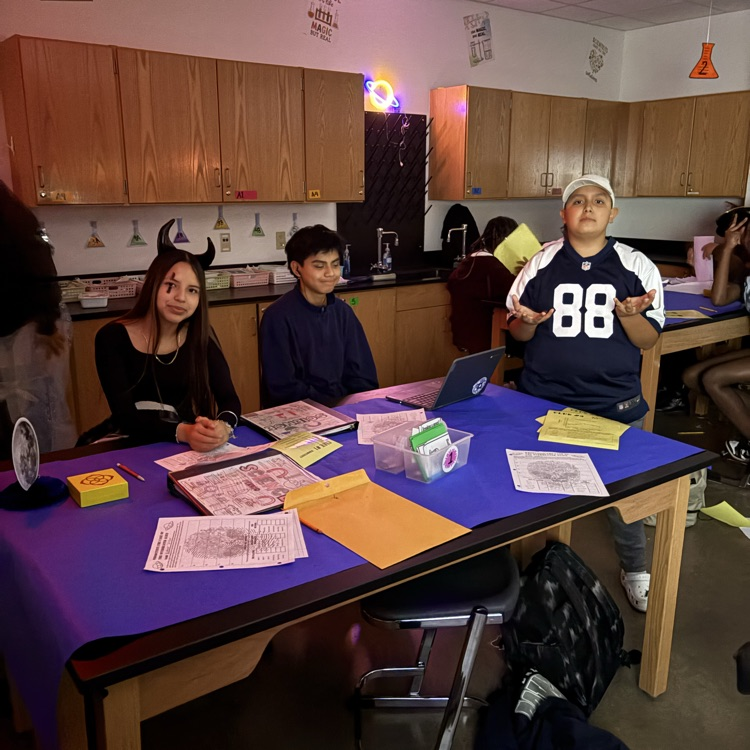 students completing a science activity 