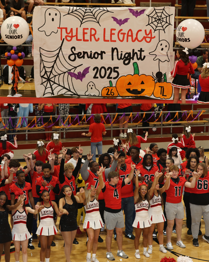 🎉 What a way to close out the season! Tyler Legacy’s final pep rally was one for the books — full of energy, love, and unforgettable moments. We honored our amazing seniors before their last Friday Night Lights, and the crowd went wild for our special guest dancers: the cheer dads and football moms who absolutely stole the show! 💃🕺 ❤️ We love you, seniors! Thanks for the memories, the leadership, and the legacy you leave behind.