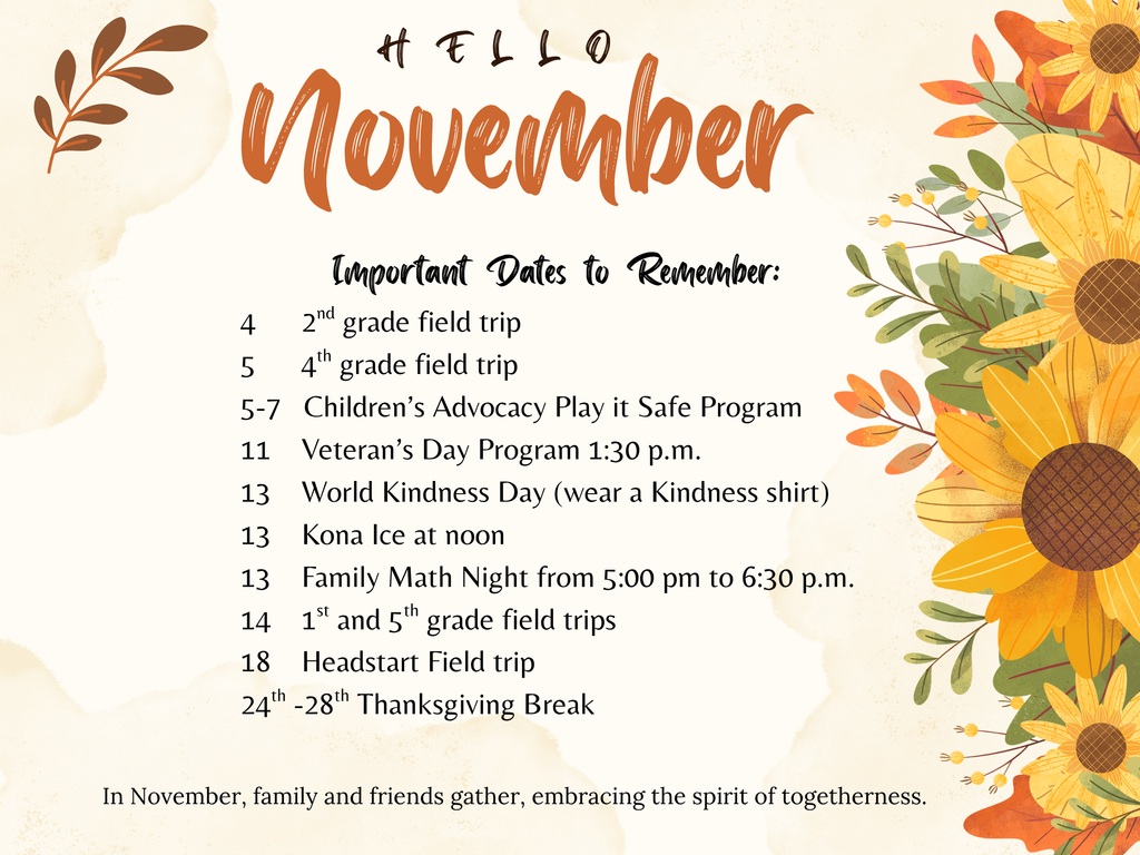 Important dates to remember for Douglas Elementary For more information call the front office at 903-262-2100