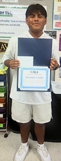 student with certificate
