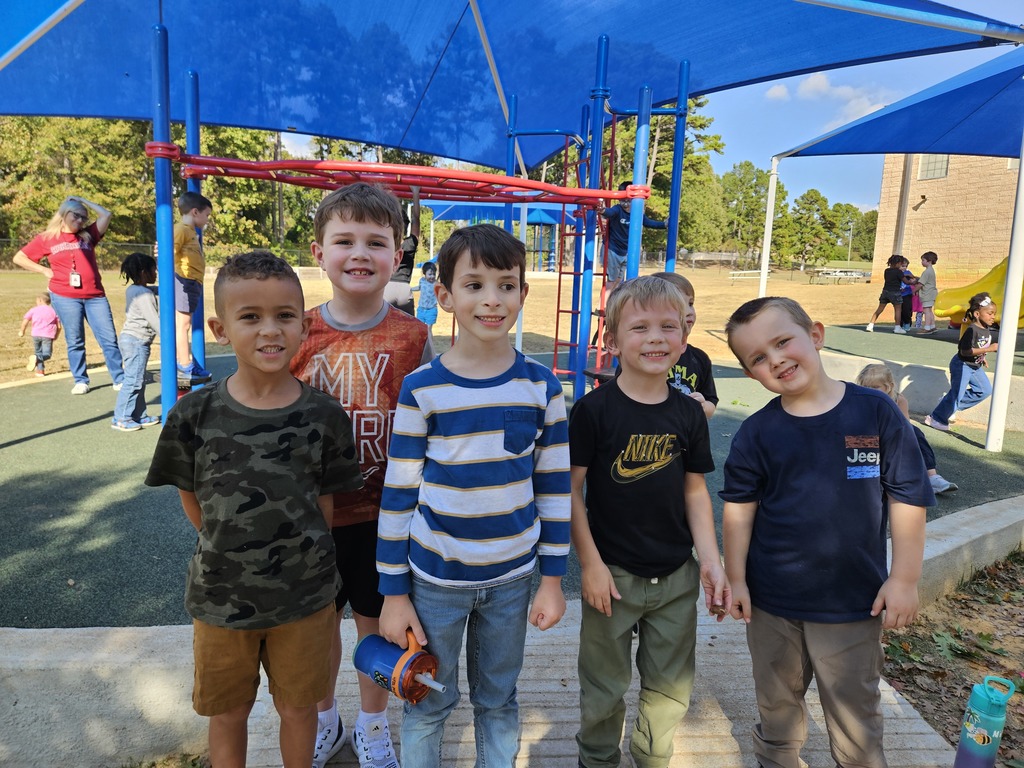 Kinder students playing at recess.