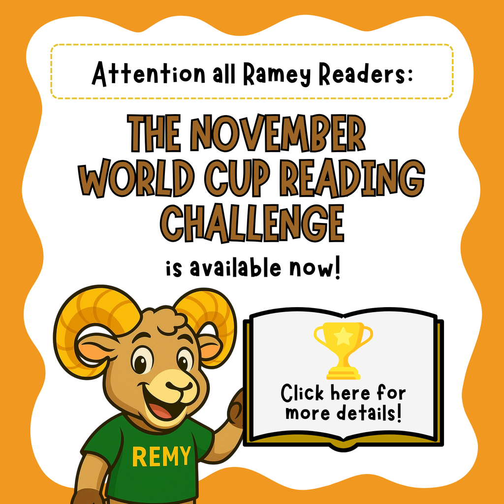 Attention all Ramey Readers: The November  World Cup Reading Challenge is available now! Click here for more details!