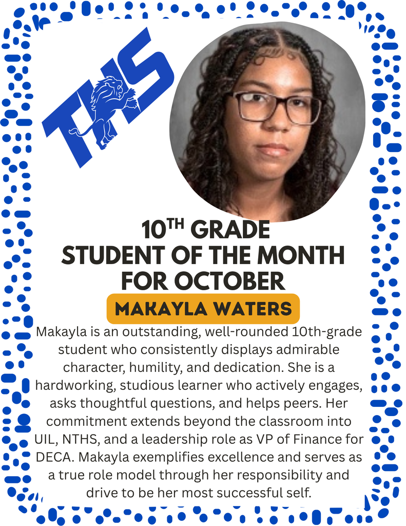 10th Grade Student of the Month