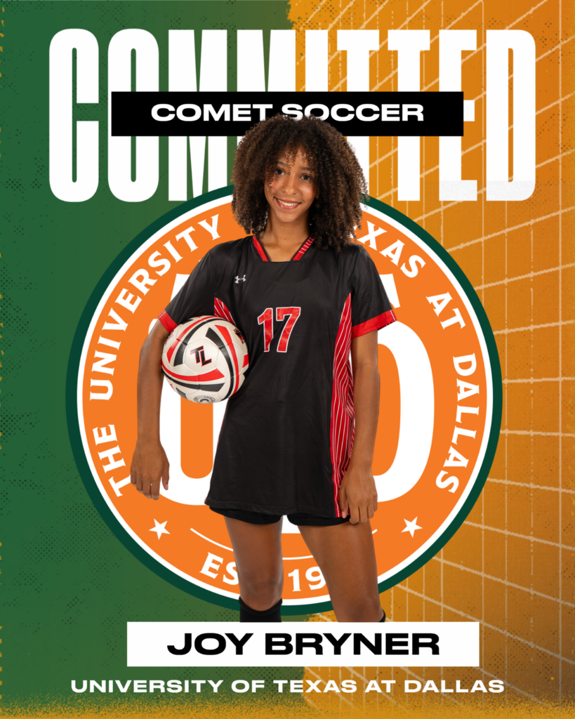 Committed Joy Bryner to UT Dallas soccer