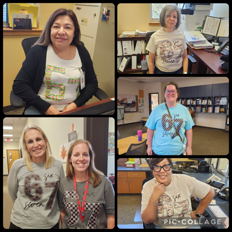 staff members wearing shirts for 67 day