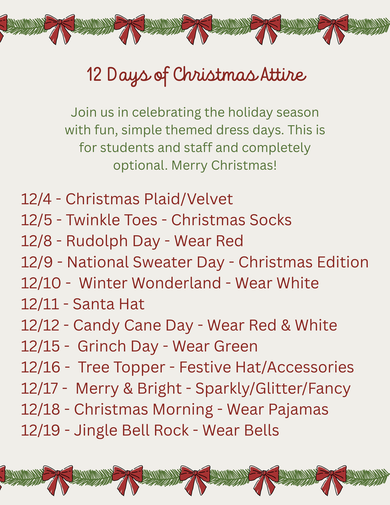 12 Days of Christmas Attire.