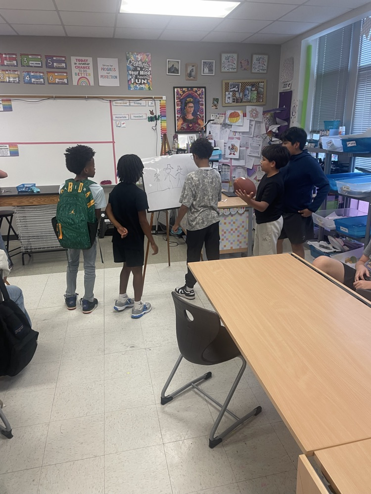 Students in an art room.