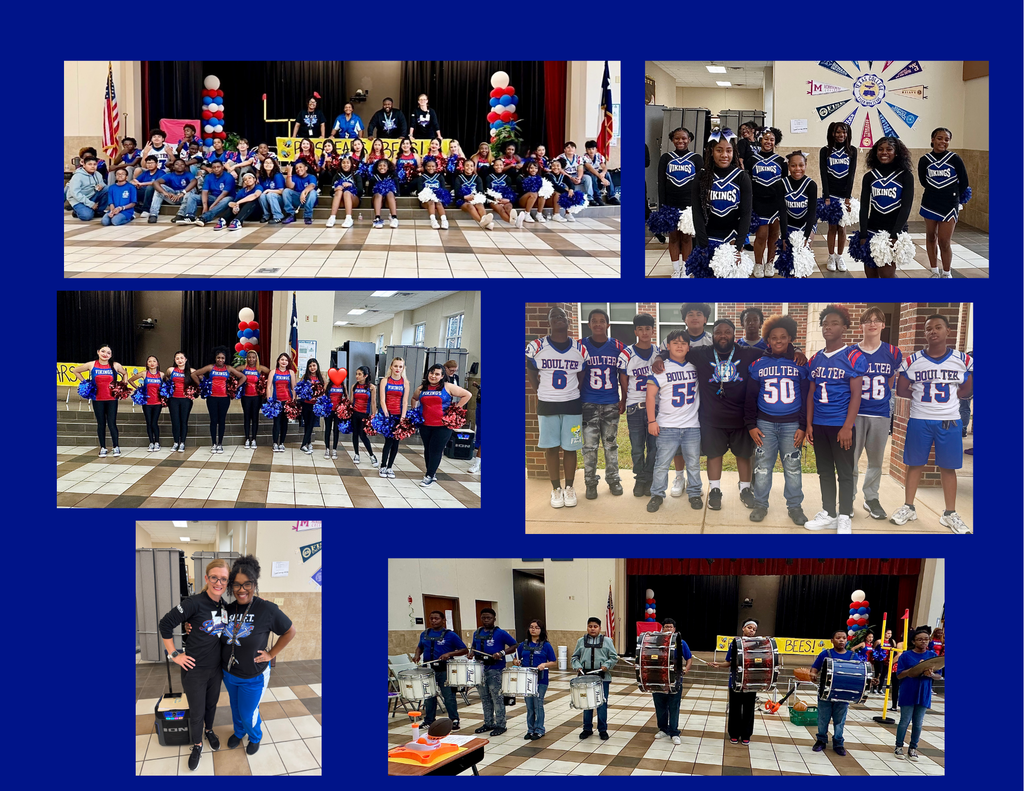 Students and coaches at the Boshears center for their fall pep rally.