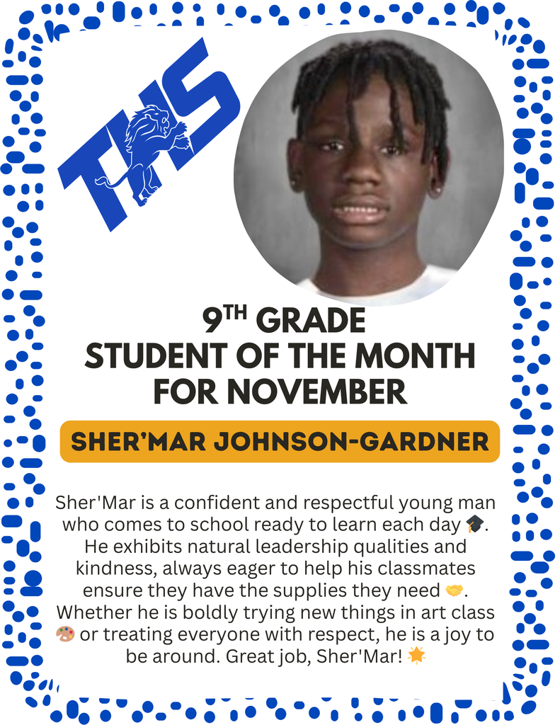 9th Grade Student of the Month