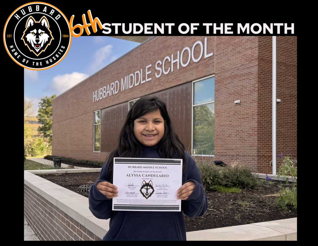 6th Grade Student of the Month