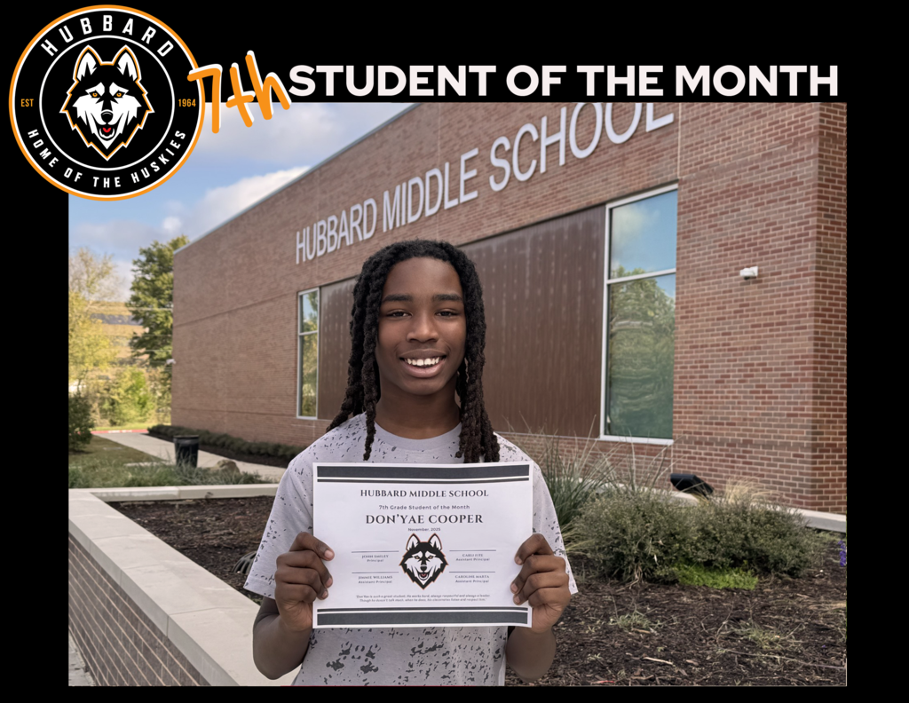 7th Grade Student of the Month