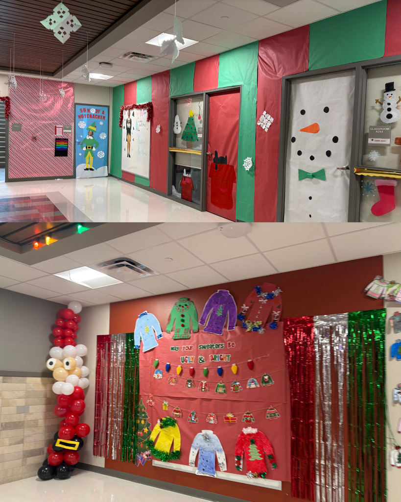 🎄 Tyler Legacy Decked the Halls! 🎄 Our 2nd Annual Pod Decorating Contest was nothing short of spectacular—competition was fierce, and creativity was off the charts! 🏆 Grand Champion: Life Skills Hallway 🥇 1st Place: Fine Arts 🥈 2nd Place: T-Hall 🥉 3rd Place: West Side Office Winning teams celebrated with a Ruby’s taco bar lunch, and Santa Sherman spread cheer with Crumbl cookies and milk for everyone who participated.