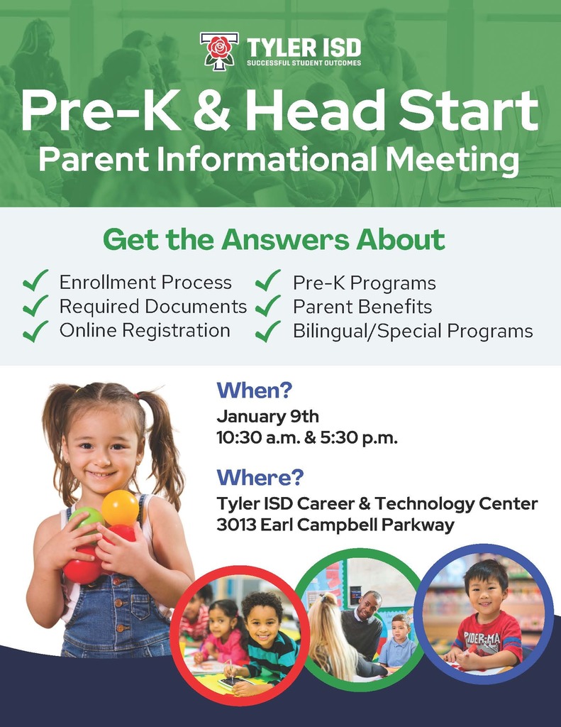 Do you have a child who will be 4 years old on or before September 1st?  Come to (1) of the PreK/Head Start Parent Informational Meetings to get all of your questions answered.