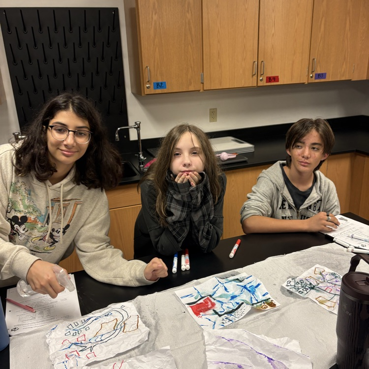 student completing lab