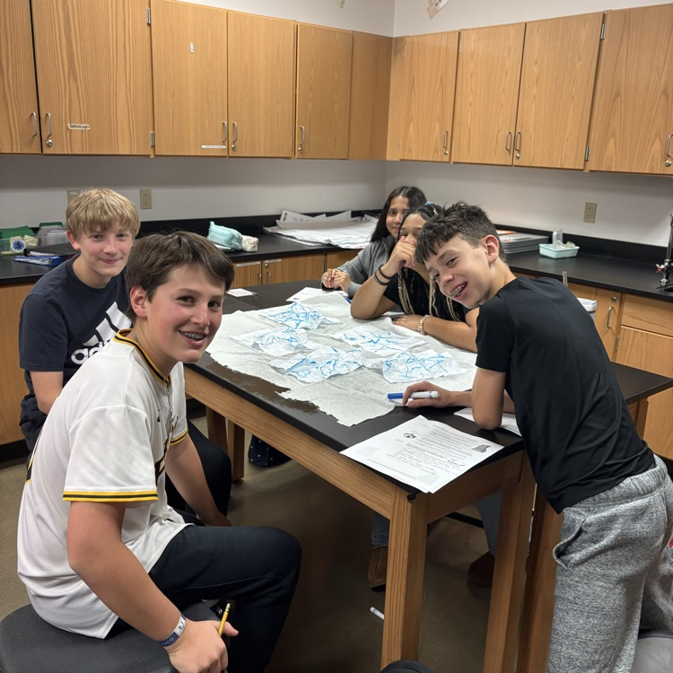 student completing lab